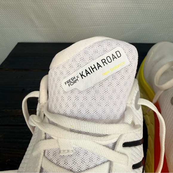 New Balance White and Yellow Athletic Shoes - Picture 10 of 11